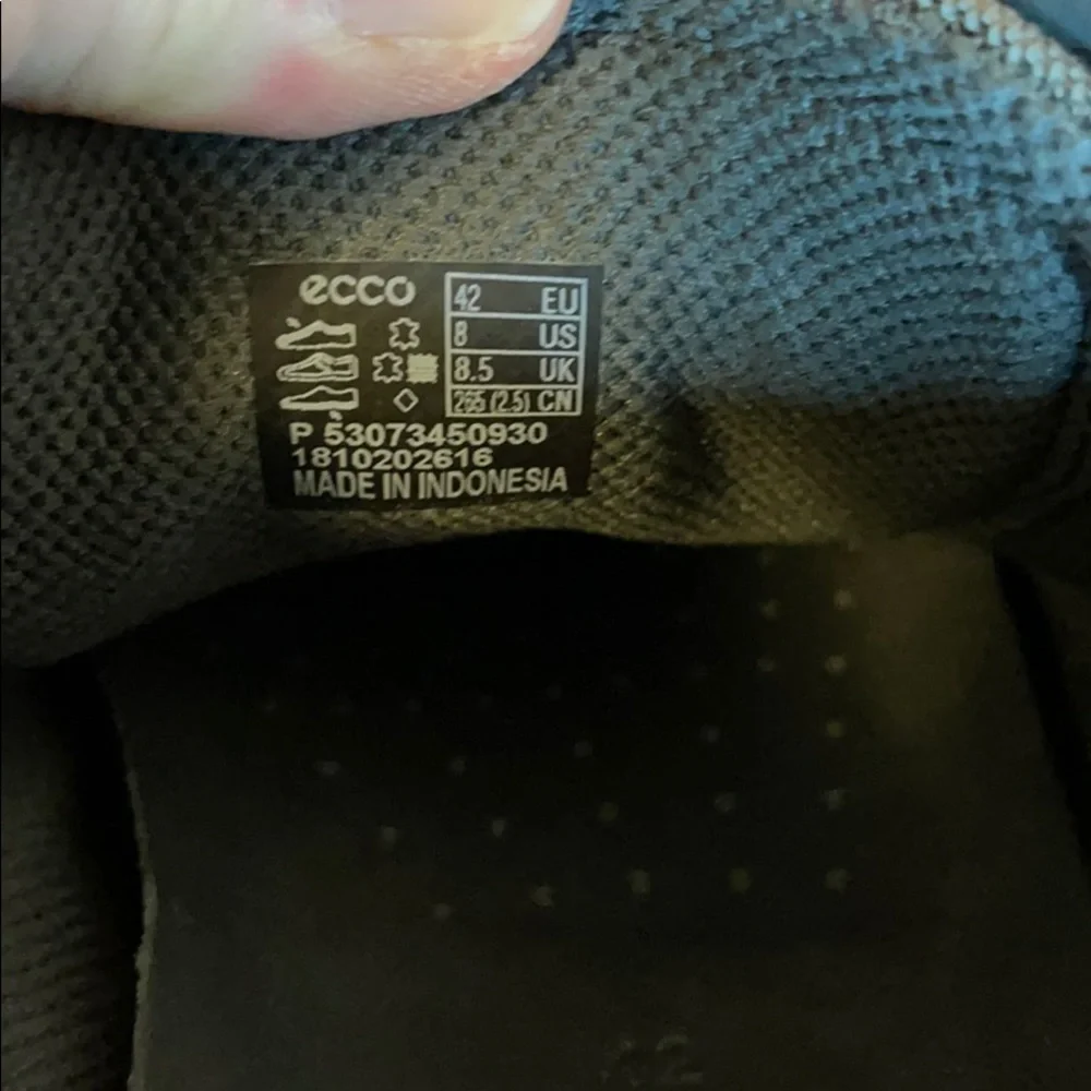 ECCO Soft Lace-Up Sneaker in Grey-Green w/Tan Leather Backs (EUC, Men’s Sz 8) - Picture 8 of 8